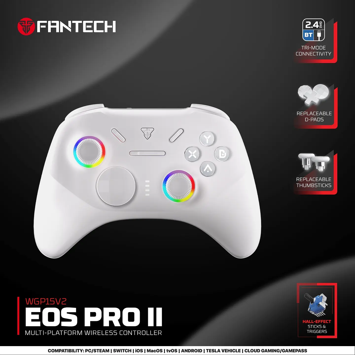 WGP15V2 EOS PRO II White Control Inalámbrico Multiplataforma Android iOS MacOS Switch 28