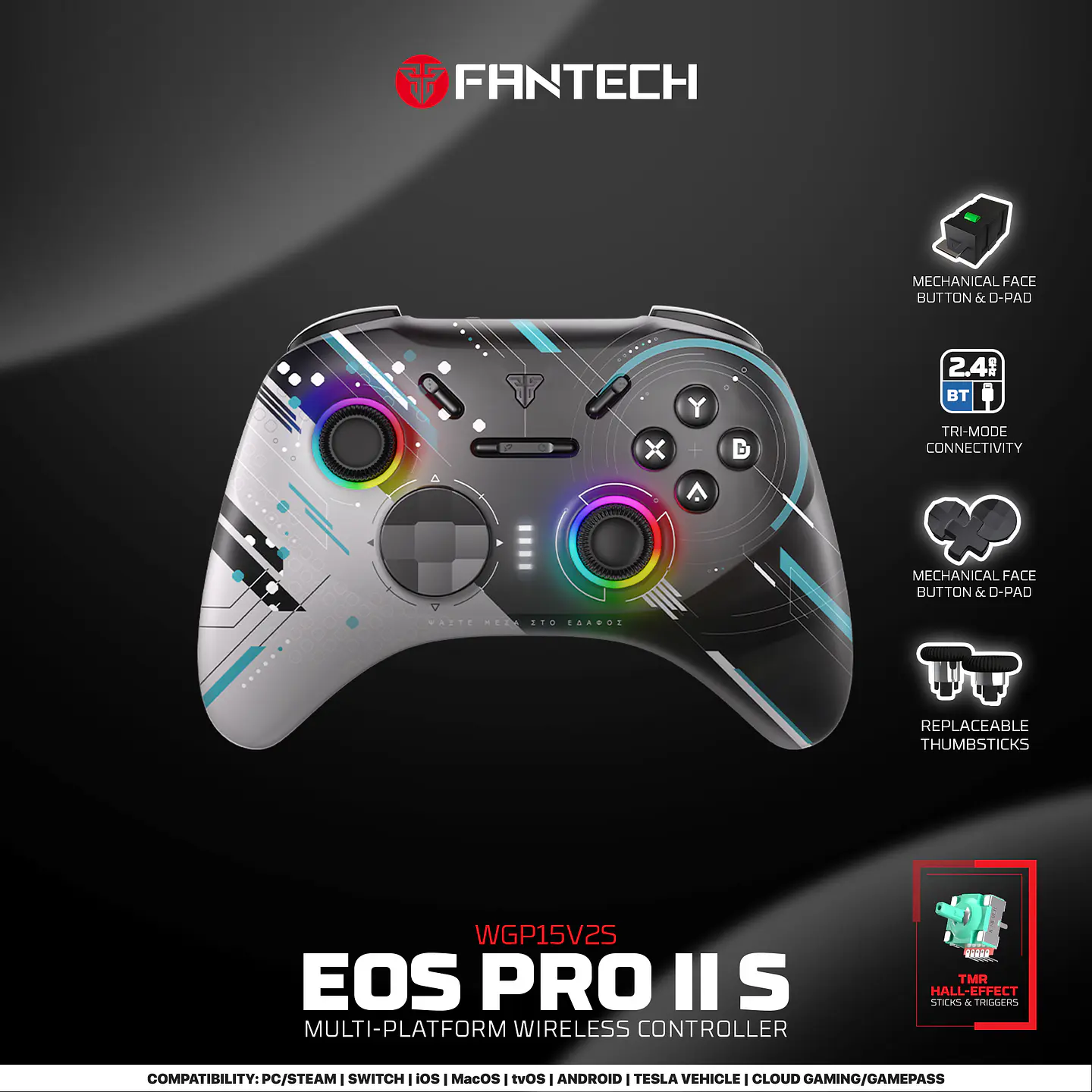 WGP15V2s EOS PRO II S Geminus Control Inalámbrico Multiplataforma Android iOS MacOS Switch 30