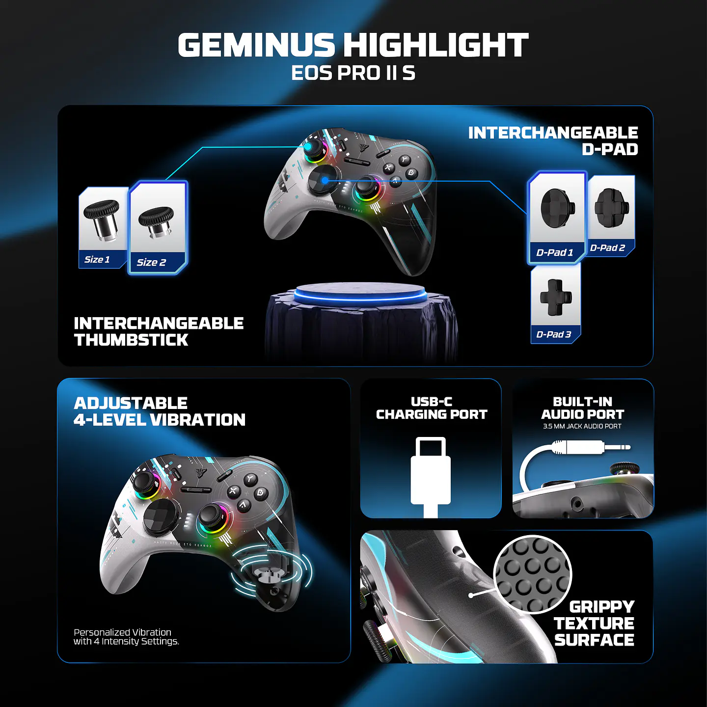 WGP15V2s EOS PRO II S Geminus Control Inalámbrico Multiplataforma Android iOS MacOS Switch 27