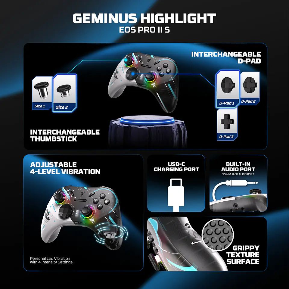 WGP15V2s EOS PRO II S Geminus Control Inalámbrico Multiplataforma Android iOS MacOS Switch 27