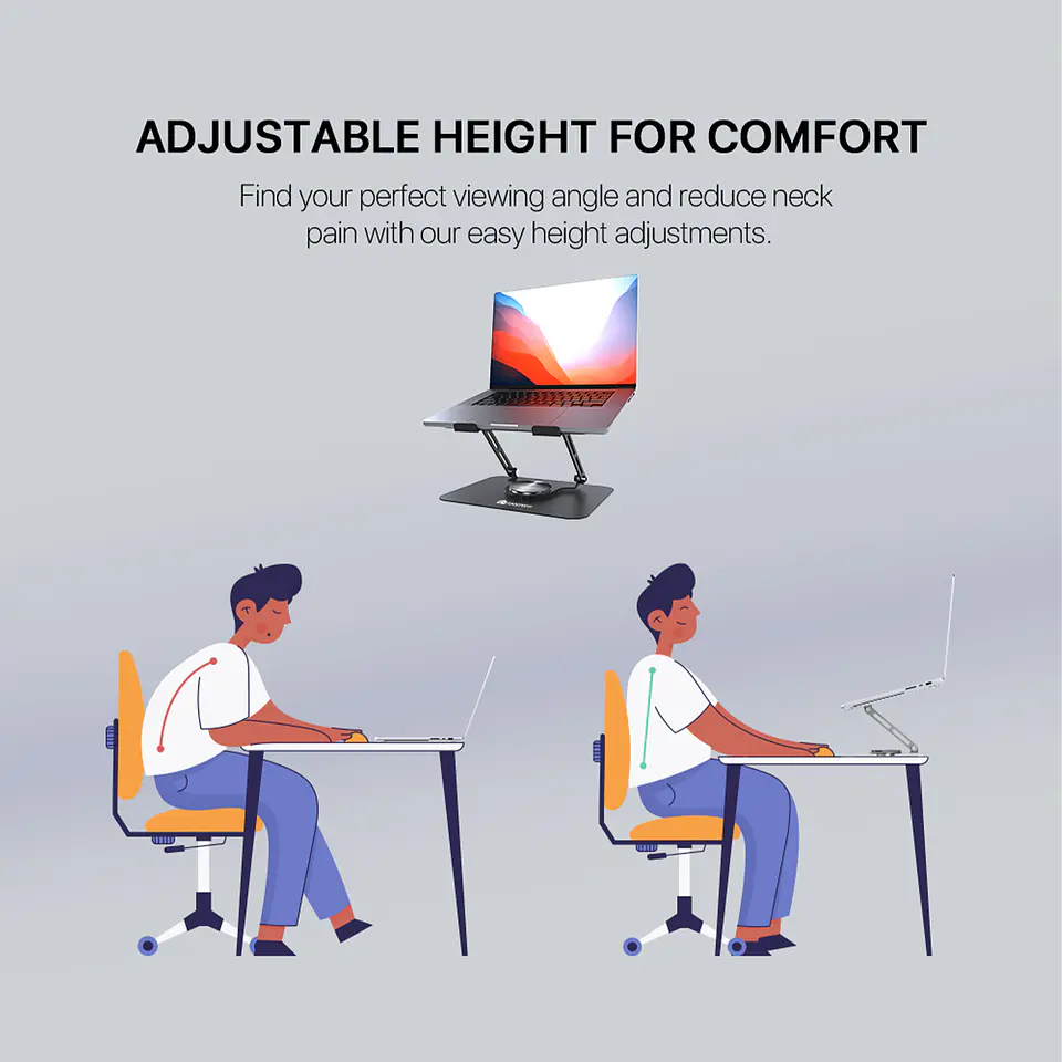 NS10 Silver Base de Notebook con Elevación 5