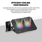 NC14 Black Base de Notebook con Ventilación RGB y Soporte de Teléfono - Miniatura 7