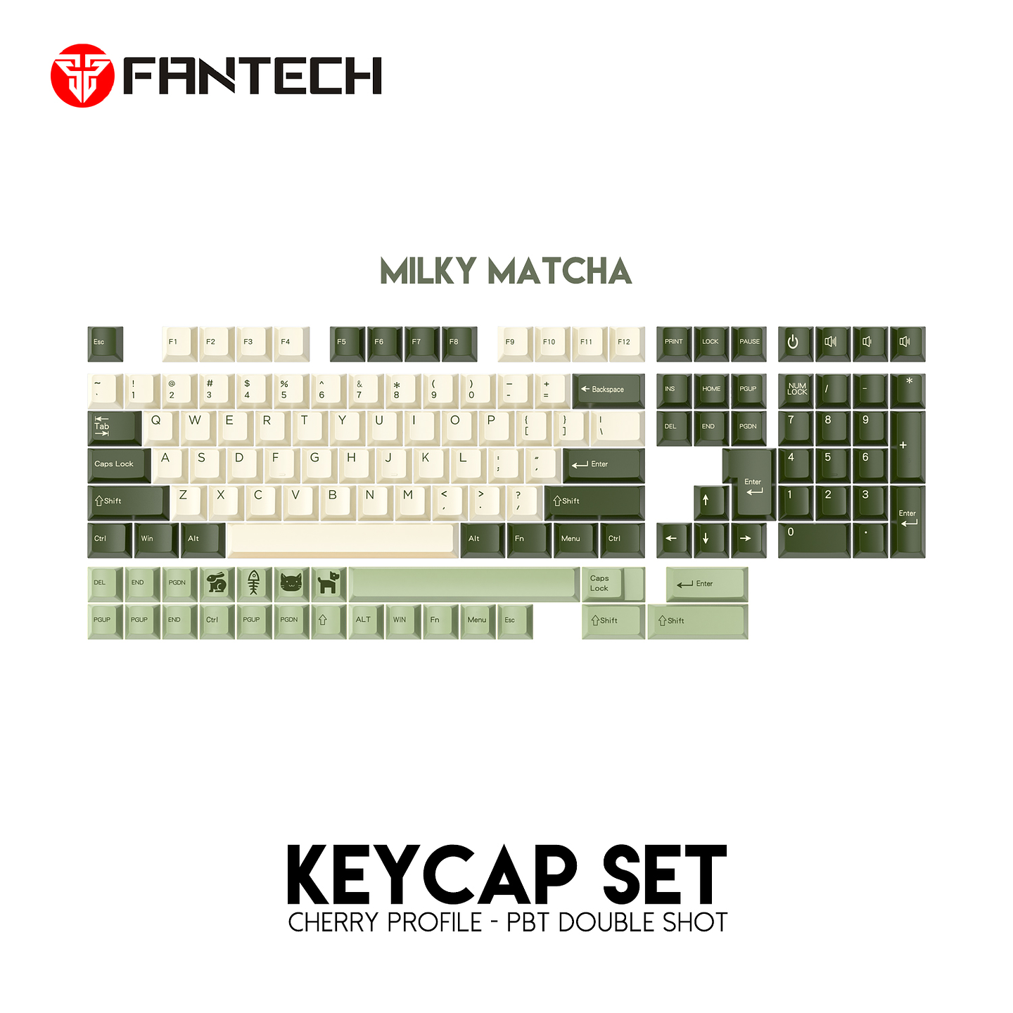 ACK01 VIBE Milky Matcha Keycaps Set 2