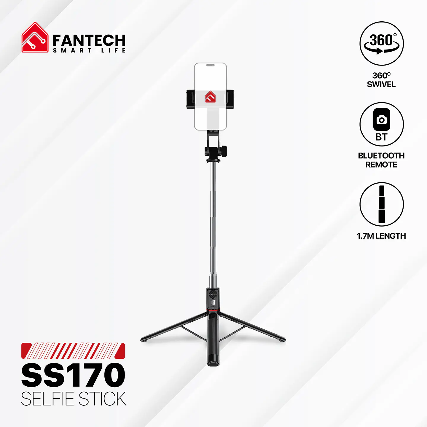 SS170 Silver/Black SelfieStick 16