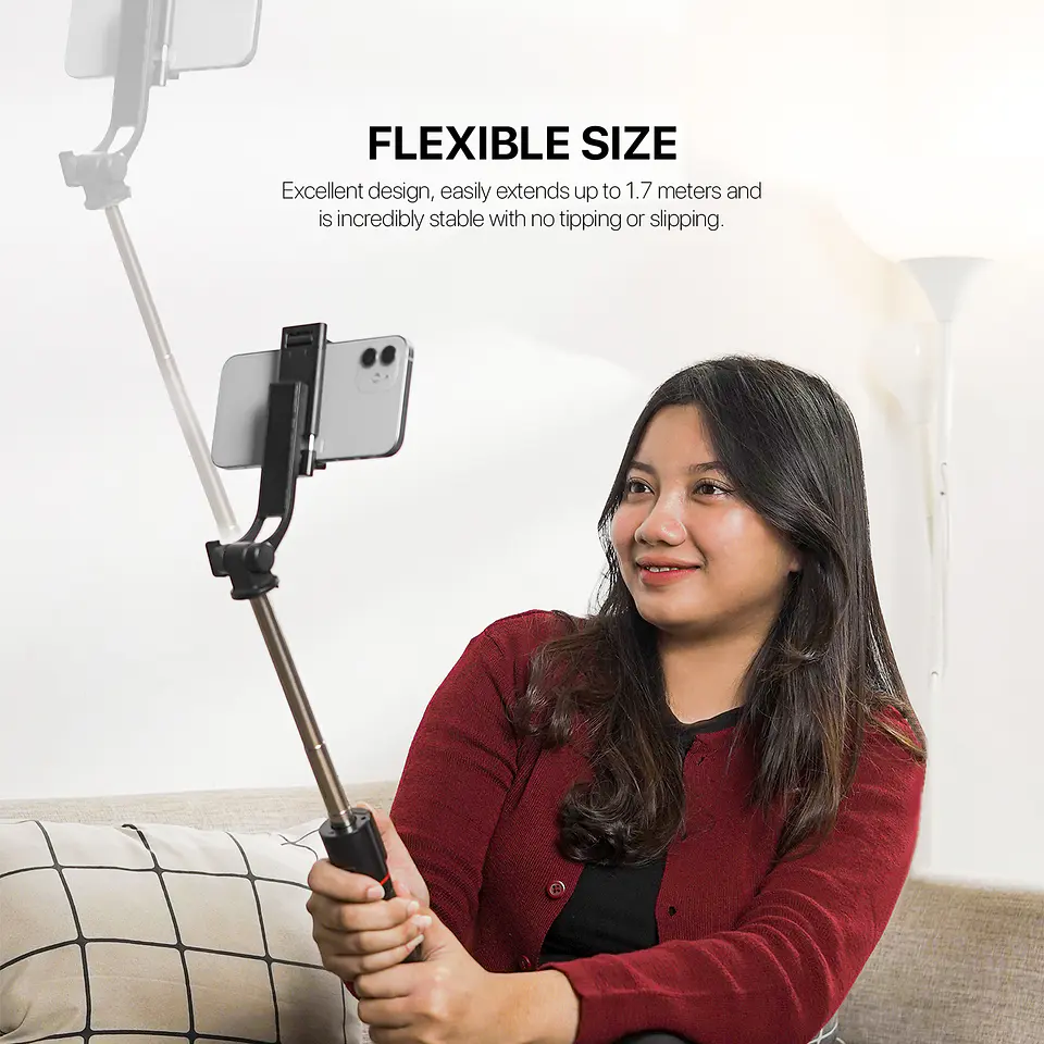 SS170 Silver/Black SelfieStick 9