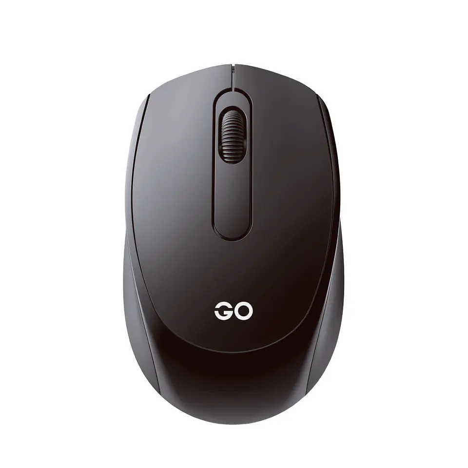 W603 GO Black Mouse inalámbrico de oficina 1.600 DPI 1