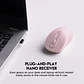 W608 GO Blue Mouse Inalámbrico con Receptor USB de Oficina 1.200 DPI - Miniatura 5