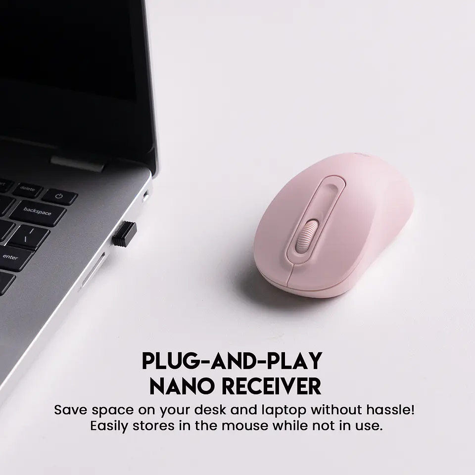 W608 GO Blue Mouse Inalámbrico con Receptor USB de Oficina 1.200 DPI 5
