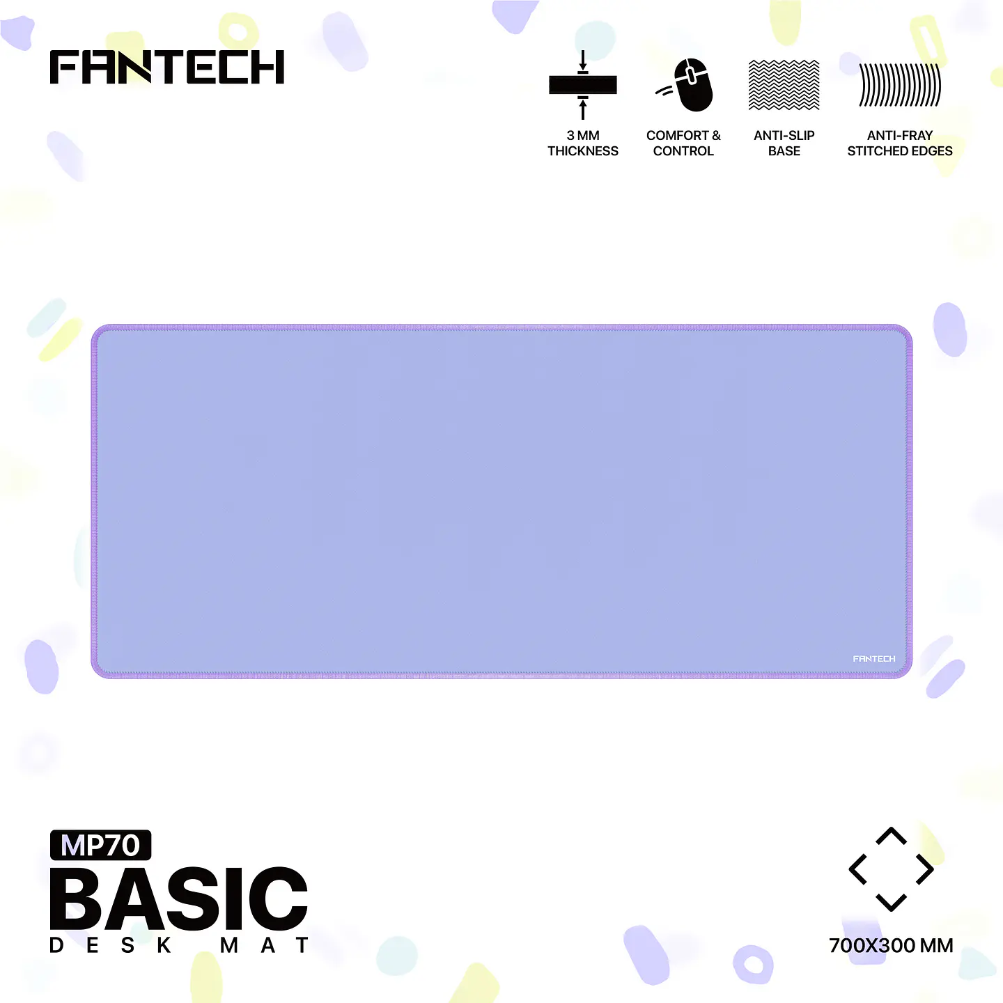 MP70 BASIC Purple Mousepad de Oficina Talla XL 12