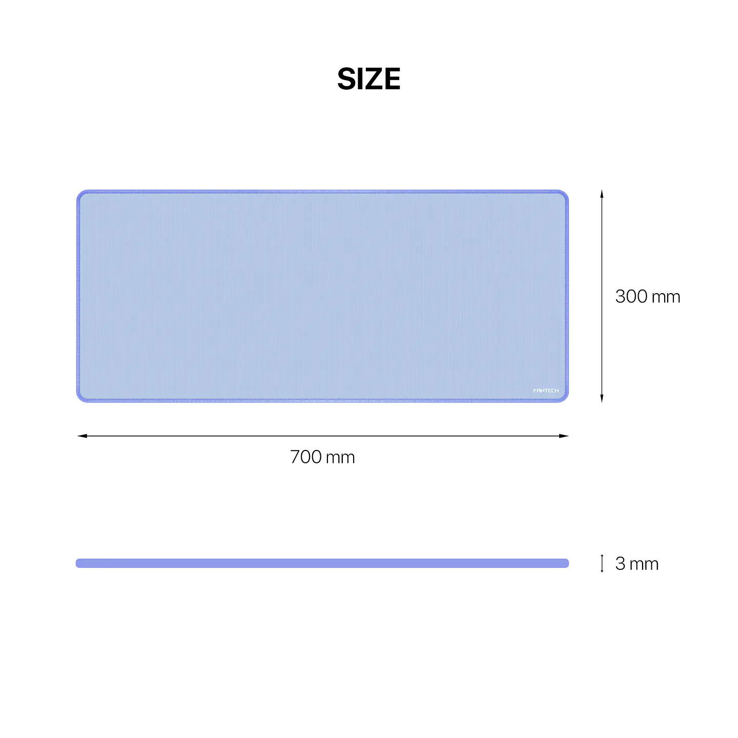 MP70 BASIC Blue Mousepad de Oficina Talla XL 5