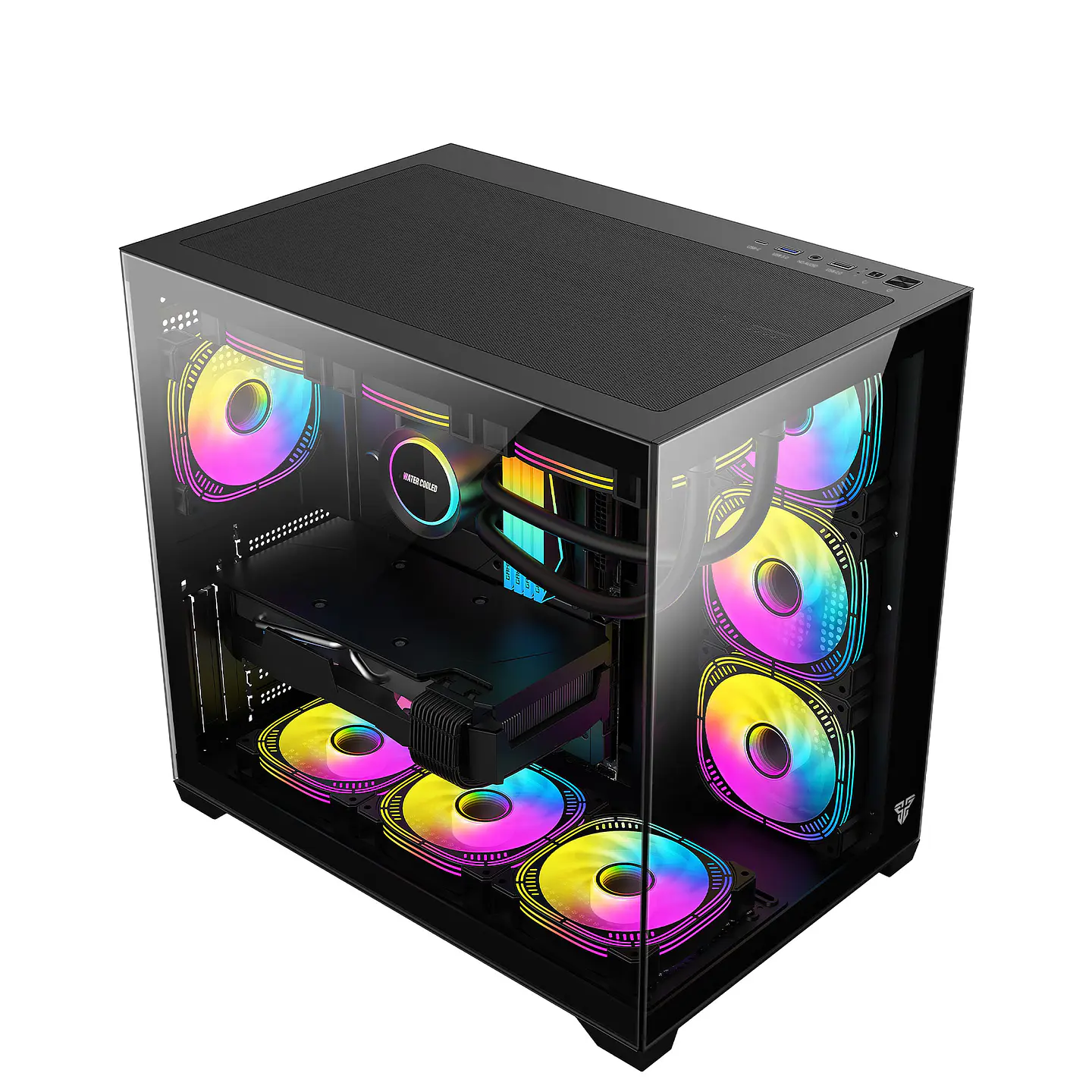 CG85 LUMINA Black Gabinete Pecera con 6 Ventiladores aRGB 2