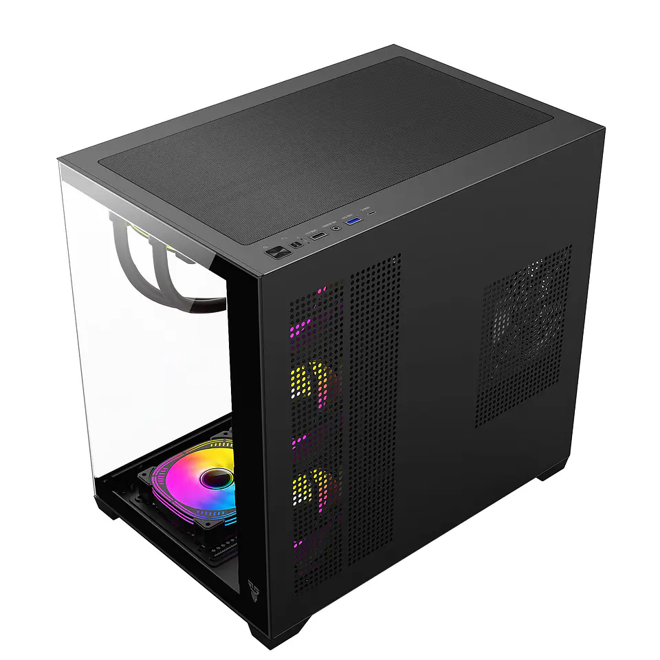 CG85 LUMINA Black Gabinete Pecera con 6 Ventiladores aRGB 3