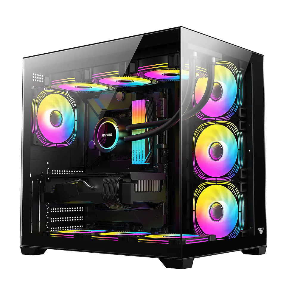 CG85 LUMINA Black Gabinete Pecera con 6 Ventiladores aRGB 1