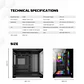 CG85 LUMINA White Gabinete Pecera con 6 Ventiladores aRGB - Miniatura 14