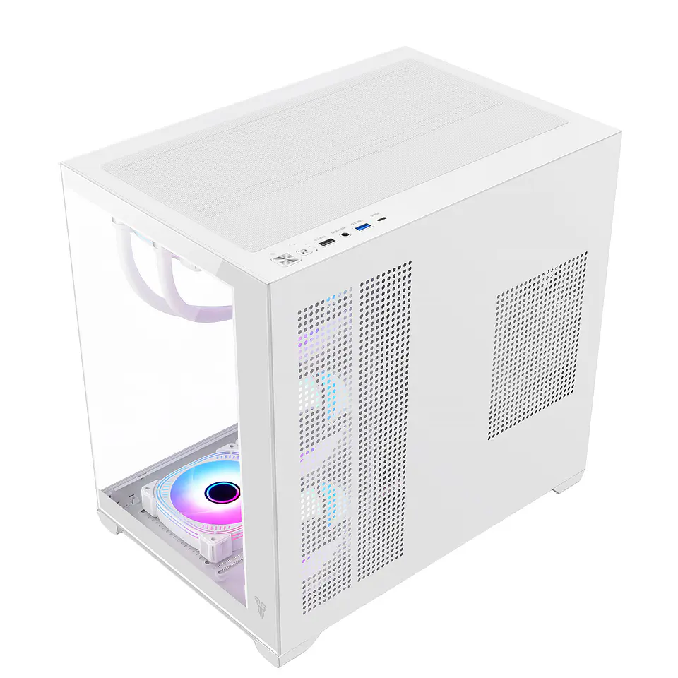 CG85 LUMINA White Gabinete Pecera con 6 Ventiladores aRGB 4