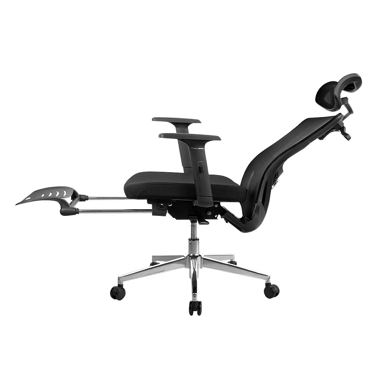 OCA259s Black Silla ergonómica Oficina de Malla con Reposapiés 4