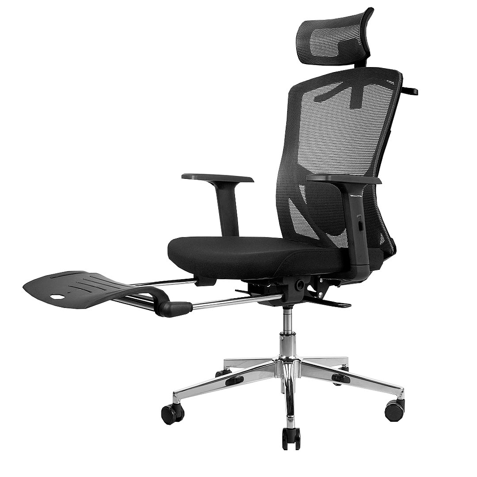 OCA259s Black Silla ergonómica Oficina de Malla con Reposapiés 2