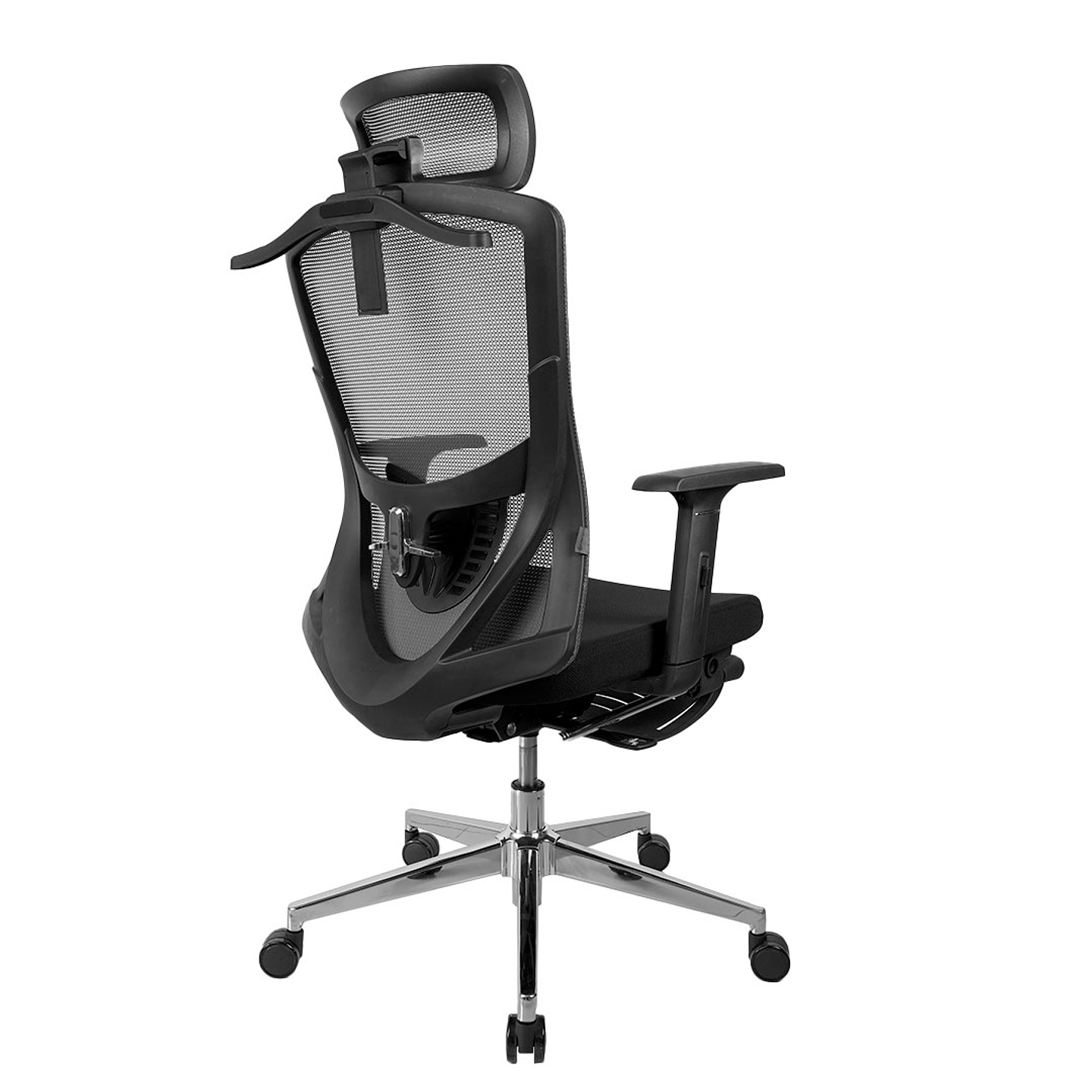 OCA259s Black Silla ergonómica Oficina de Malla con Reposapiés 7