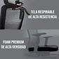 OCA259s Grey Silla ergonómica Oficina de Malla con Reposapiés - Miniatura 13