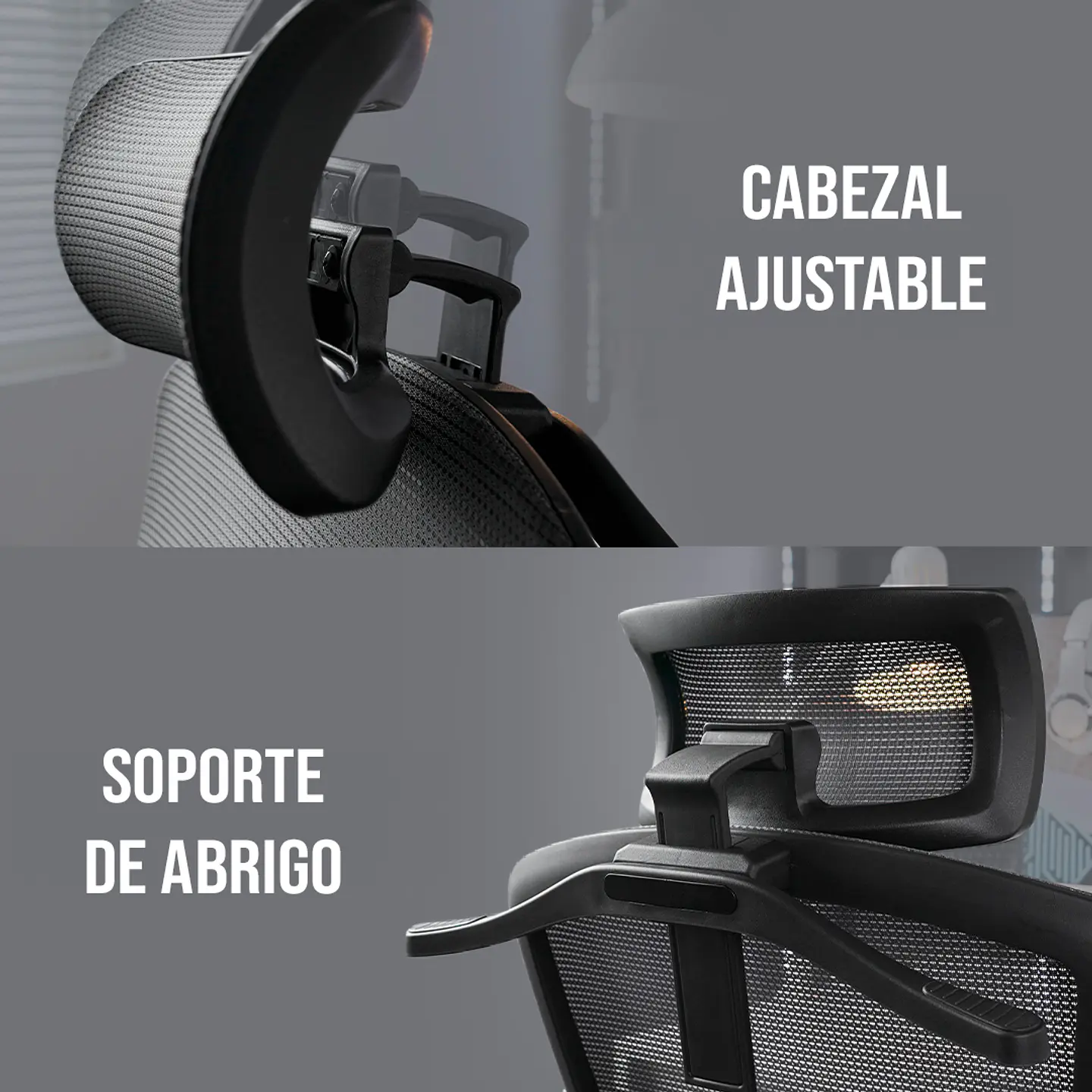 OCA259s Grey Silla ergonómica Oficina de Malla con Reposapiés 14