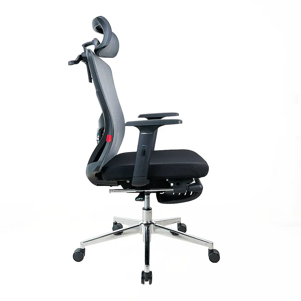 OCA259s Grey Silla ergonómica Oficina de Malla con Reposapiés 9