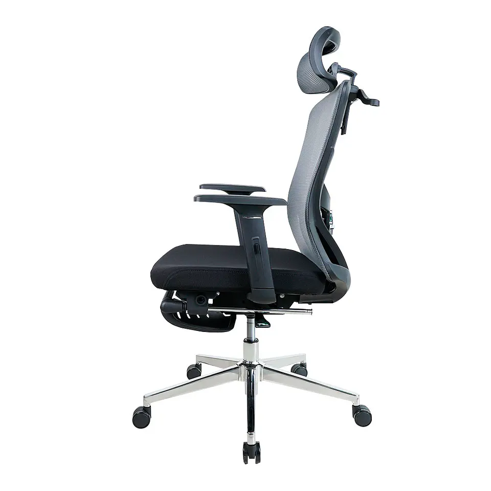 OCA259s Grey Silla ergonómica Oficina de Malla con Reposapiés 8