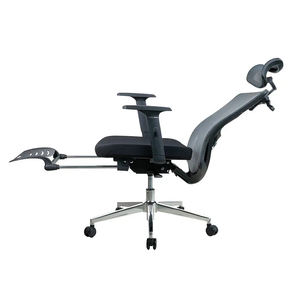 OCA259s Grey Silla ergonómica Oficina de Malla con Reposapiés 4