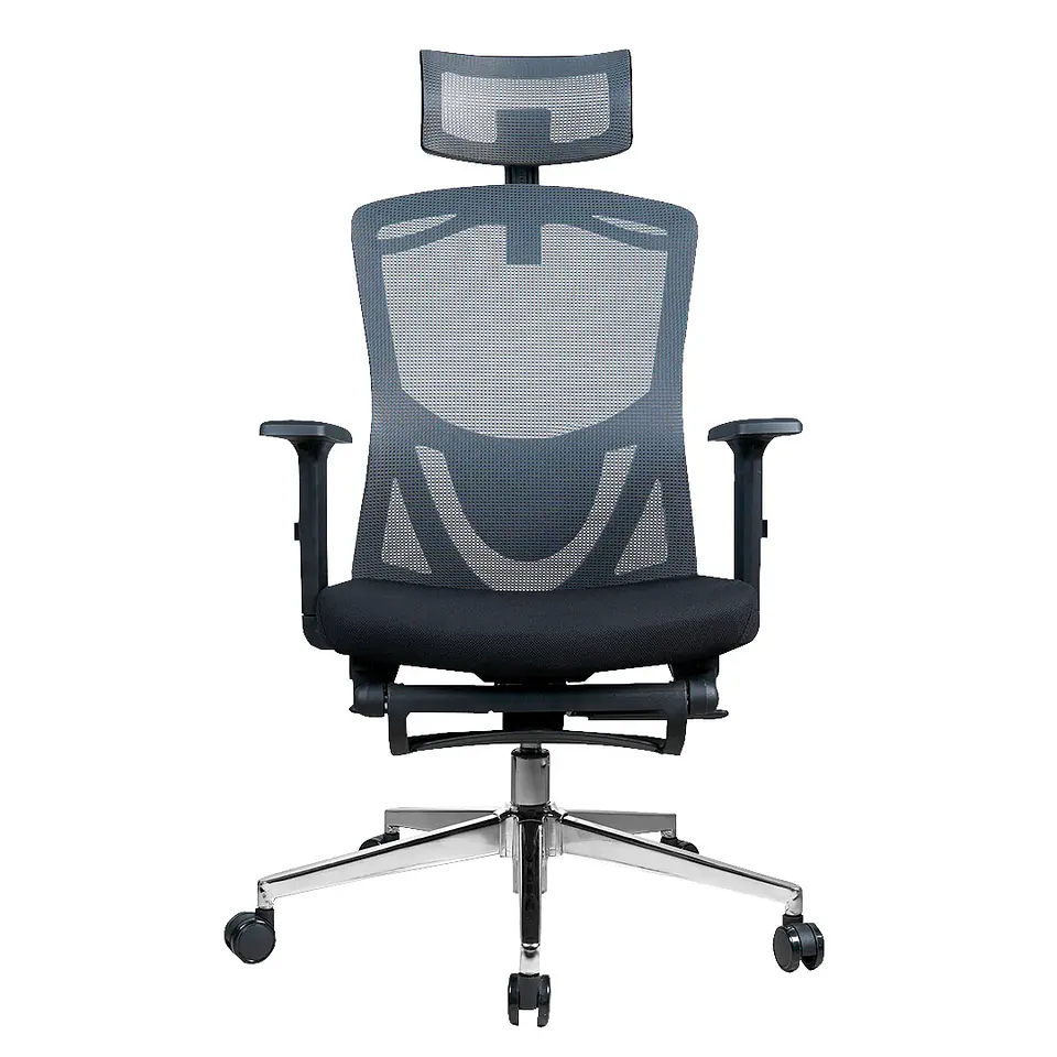 OCA259s Grey Silla ergonómica Oficina de Malla con Reposapiés 6