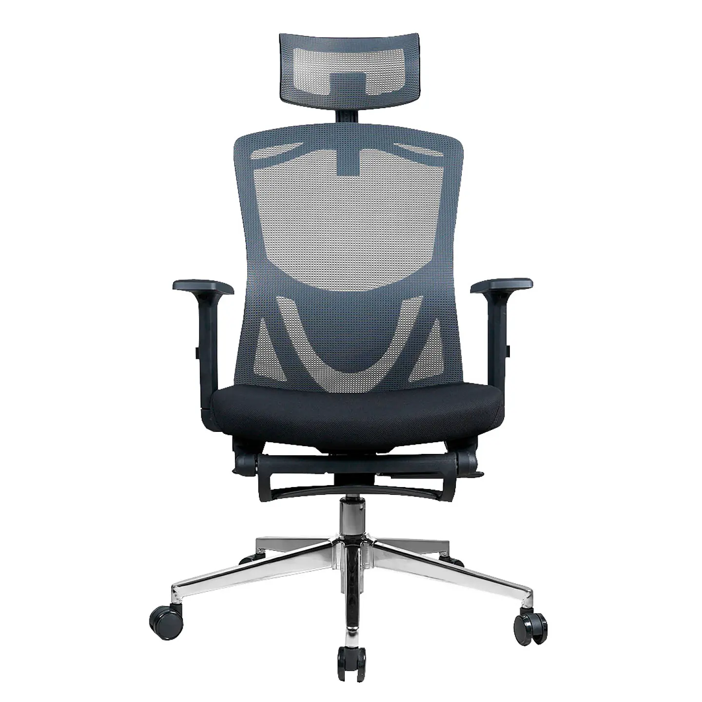 OCA259s Grey Silla ergonómica Oficina de Malla con Reposapiés 10
