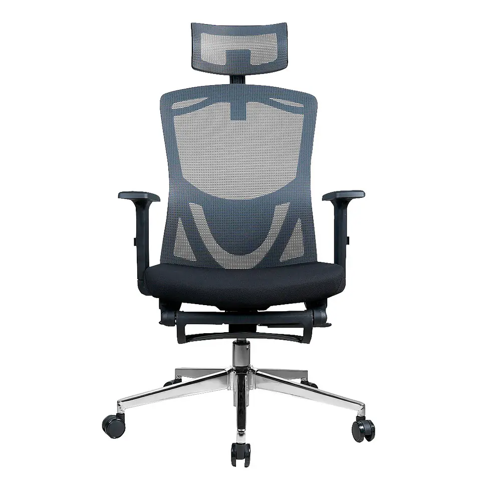 OCA259s Grey Silla ergonómica Oficina de Malla con Reposapiés 10