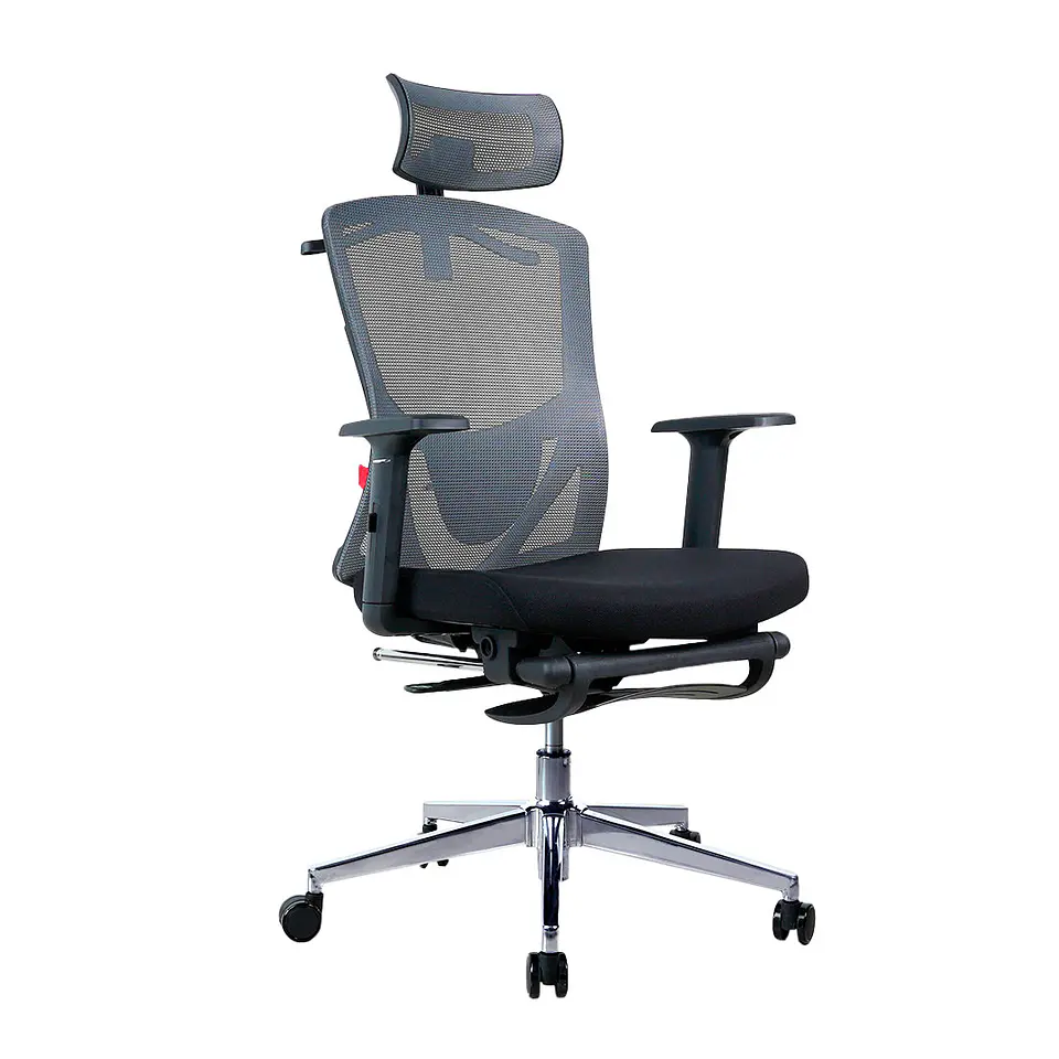 OCA259s Grey Silla ergonómica Oficina de Malla con Reposapiés 5