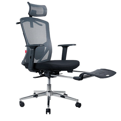 OCA259s Grey Silla ergonómica Oficina de Malla con Reposapiés