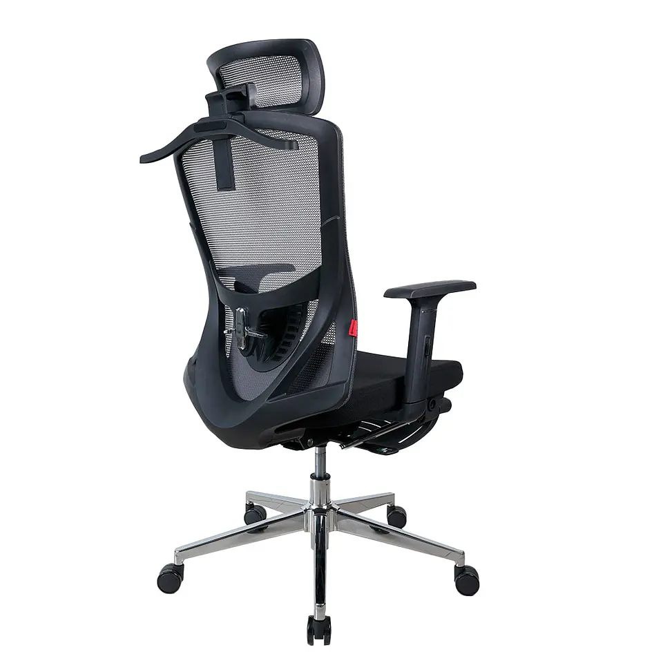 OCA259s Grey Silla ergonómica Oficina de Malla con Reposapiés 7