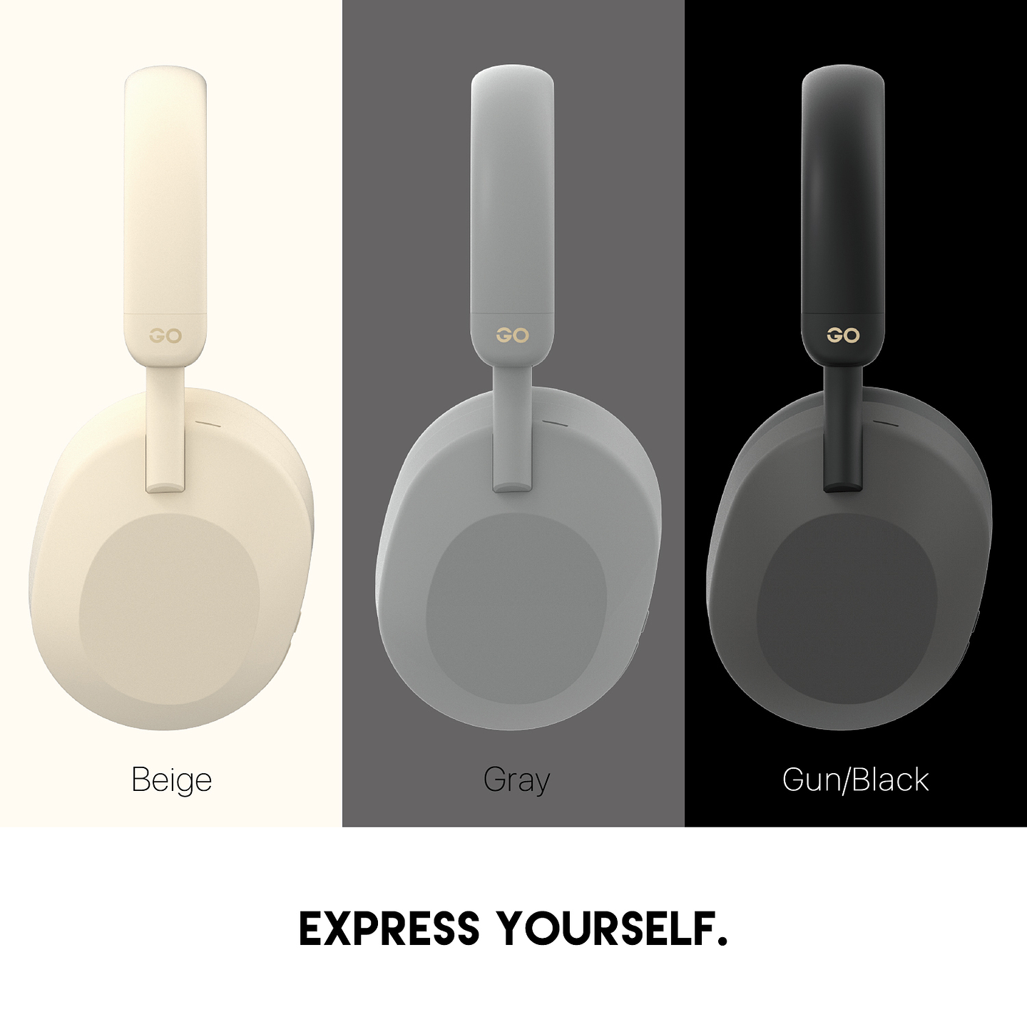 WH06 GO TUNE Beige Audífonos Inalámbricos 4