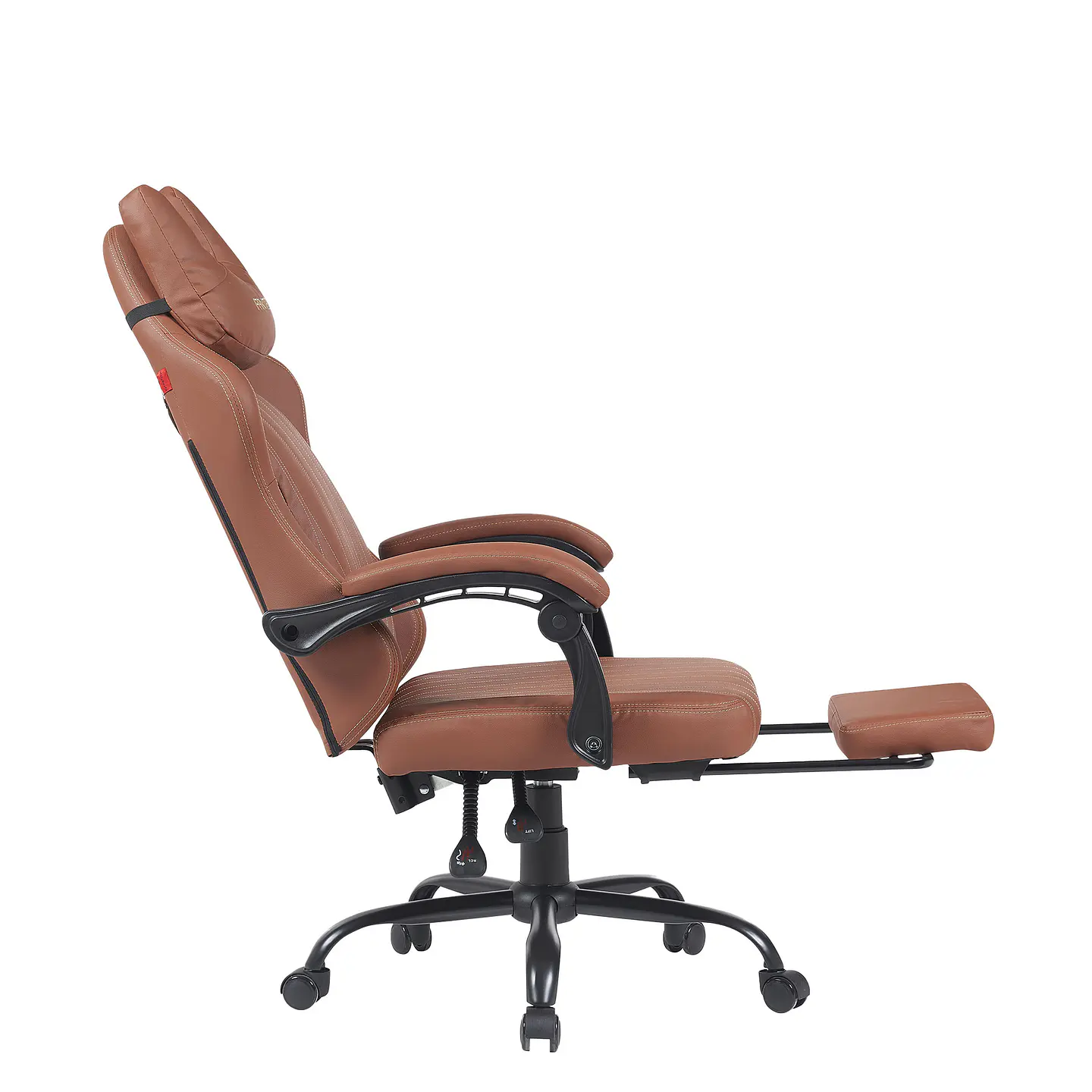 GC193 BROWN Silla Gamer Ergonómica de Ecocuero con Reposapiés 9