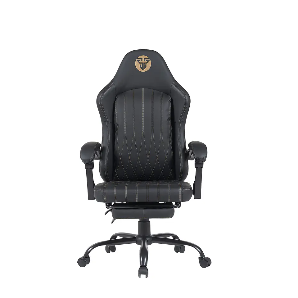GC193 BLACK Silla Gamer Ergonómica de Ecocuero con Reposapiés 7