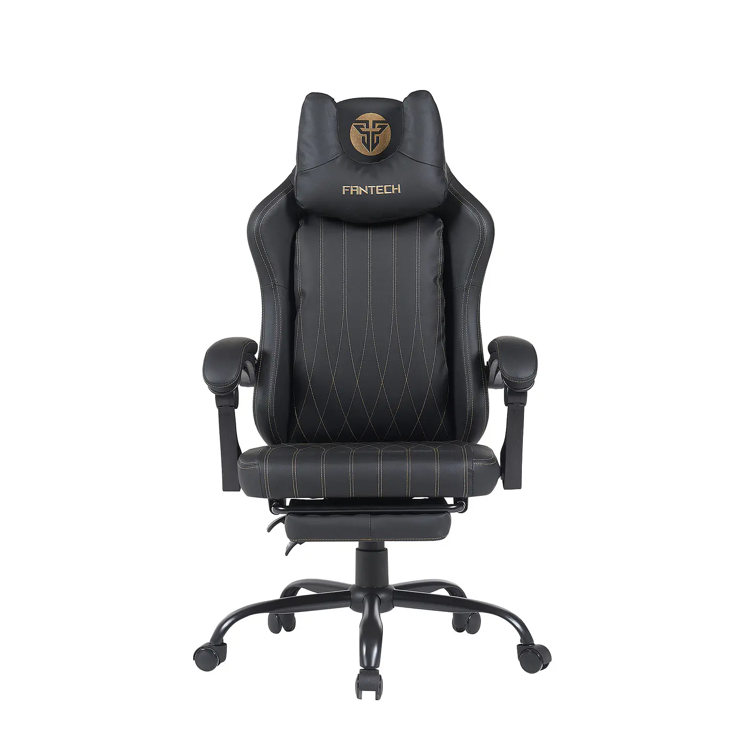 GC193 BLACK Silla Gamer Ergonómica de Ecocuero con Reposapiés 2