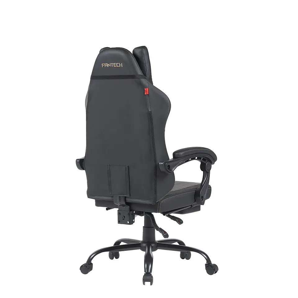 GC193 BLACK Silla Gamer Ergonómica de Ecocuero con Reposapiés 4