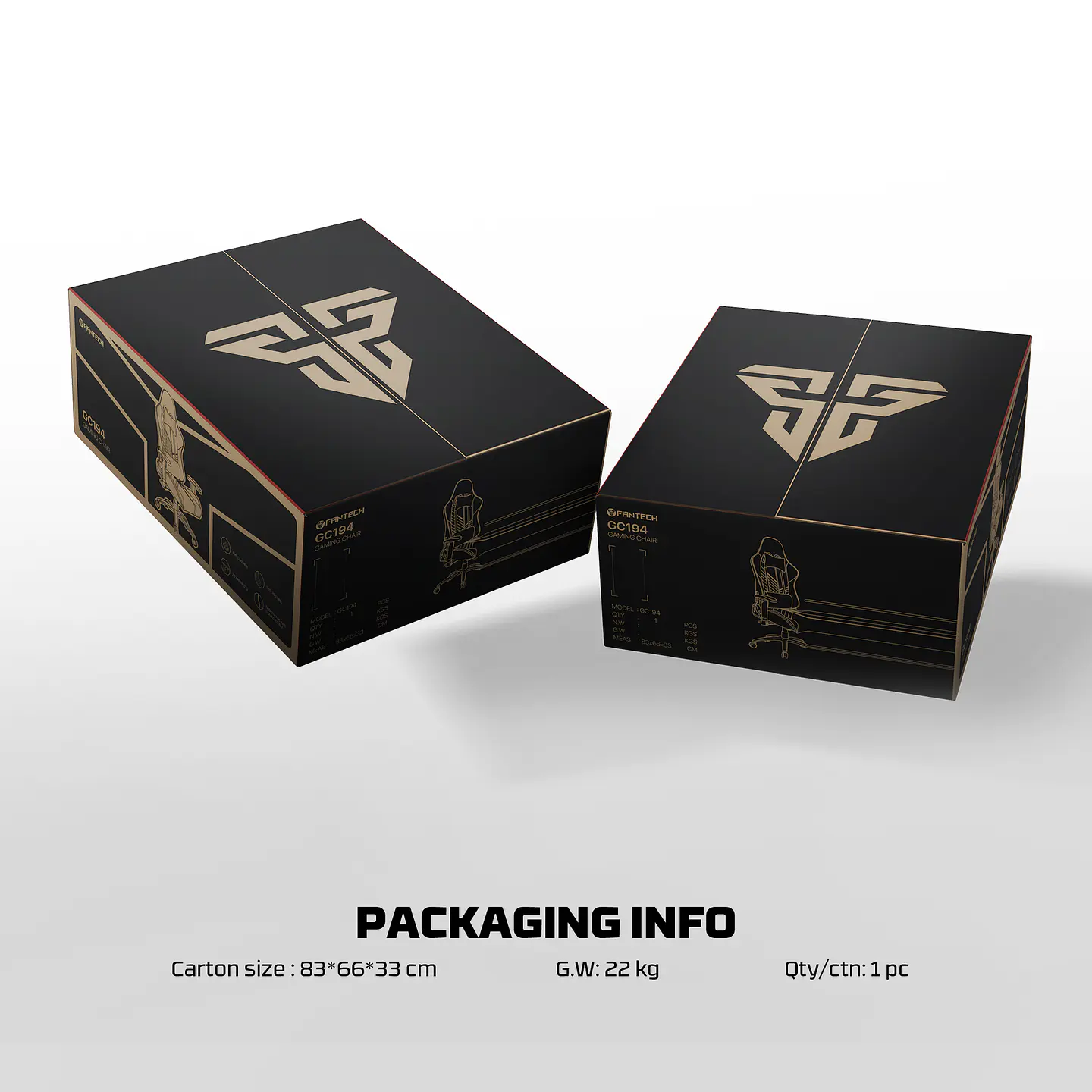 GC194 Black Silla Ergonómica Gamer 18