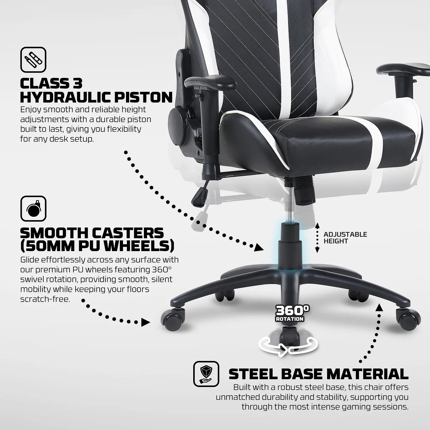 GC194 Blue Silla Ergonómica Gamer 12