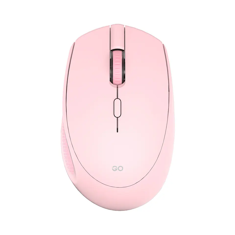 W193 GO Pink Mouse inalámbrico Bluetooth 5.0 y Receptor USB 1.600 DPI 1