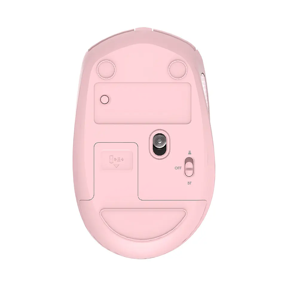 W193 GO Pink Mouse inalámbrico Bluetooth 5.0 y Receptor USB 1.600 DPI 6