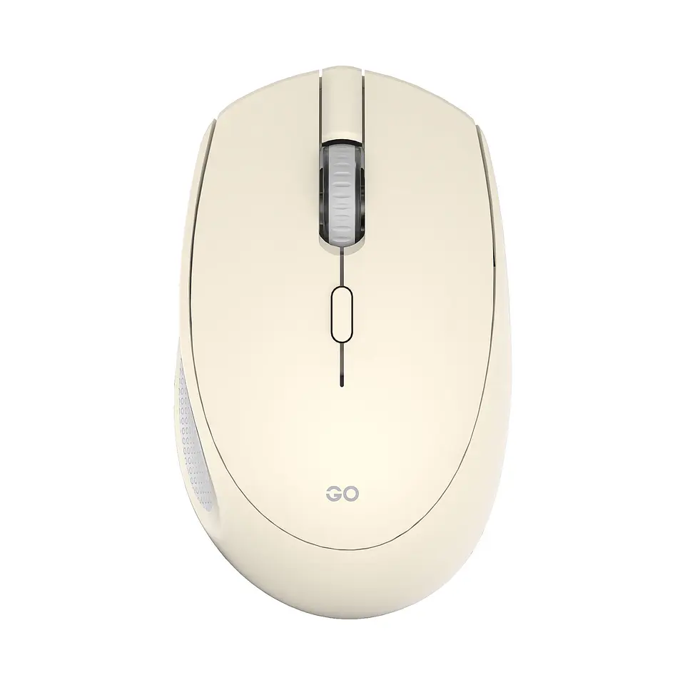 W193 GO Beige Mouse inalámbrico Bluetooth 5.0 y Receptor USB 1.600 DPI 1