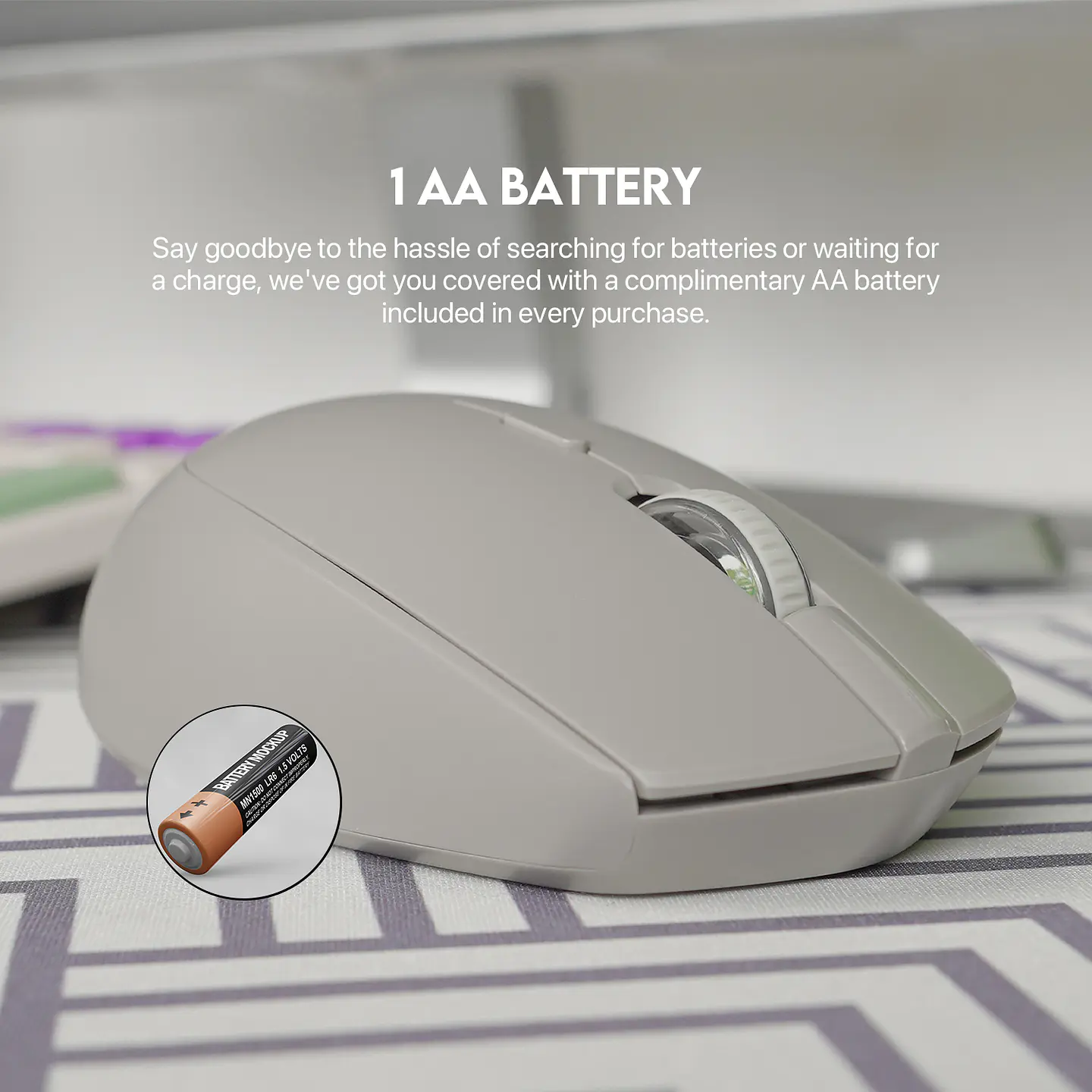 W193 GO Blue Mouse inalámbrico Bluetooth 5.0 y Receptor USB 1.600 DPI 7