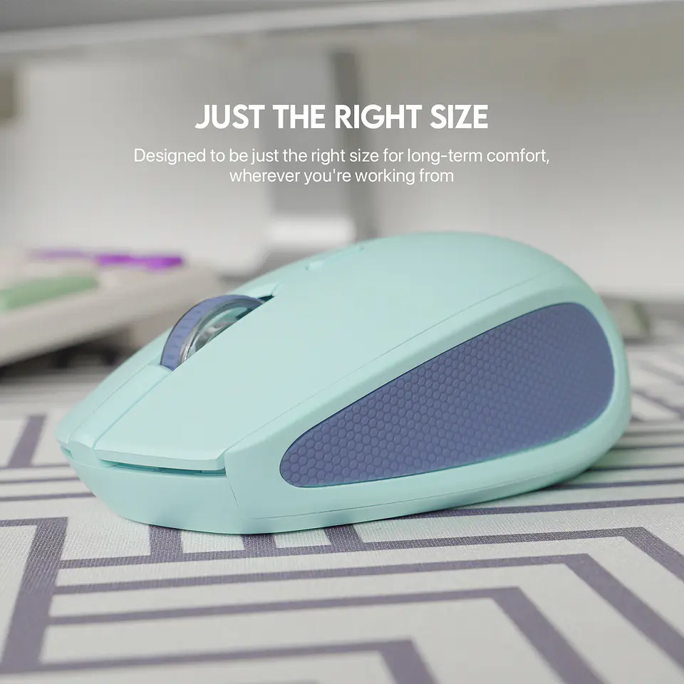 W193 GO Blue Mouse inalámbrico Bluetooth 5.0 y Receptor USB 1.600 DPI 9