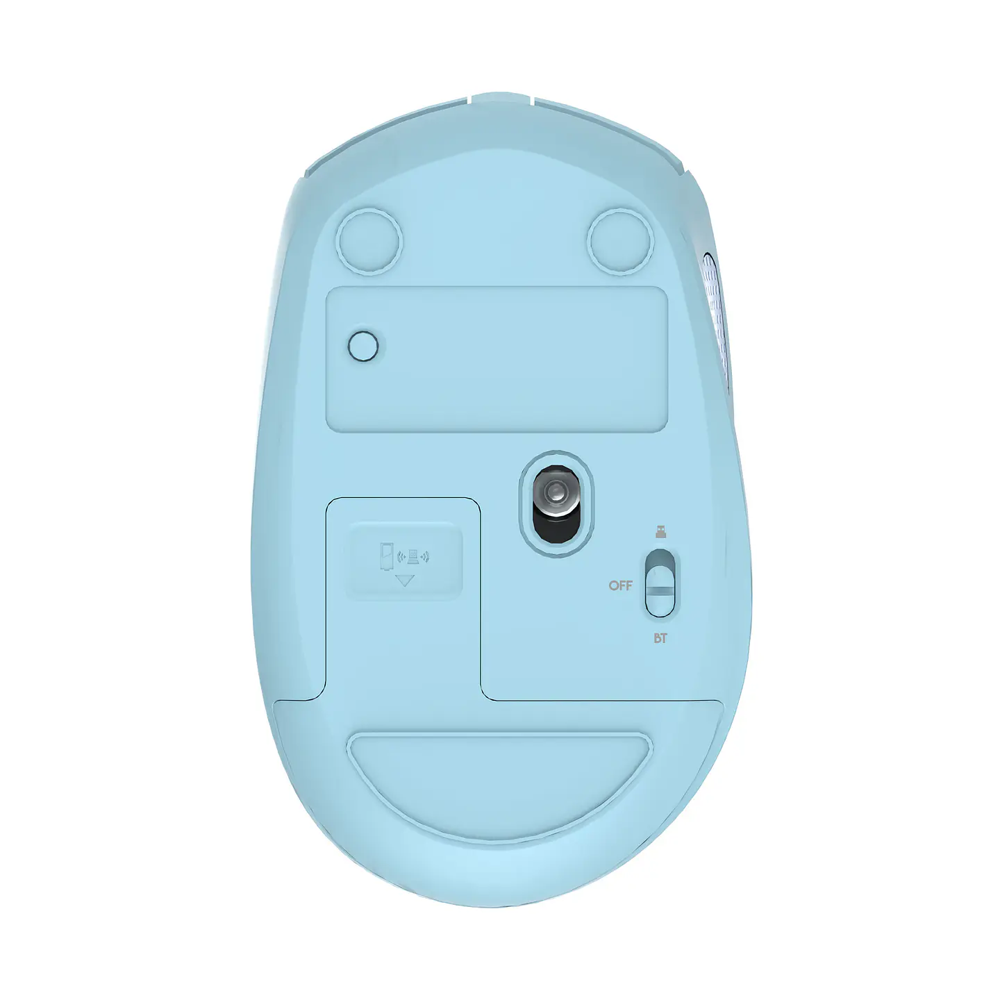 W193 GO Blue Mouse inalámbrico Bluetooth 5.0 y Receptor USB 1.600 DPI 6
