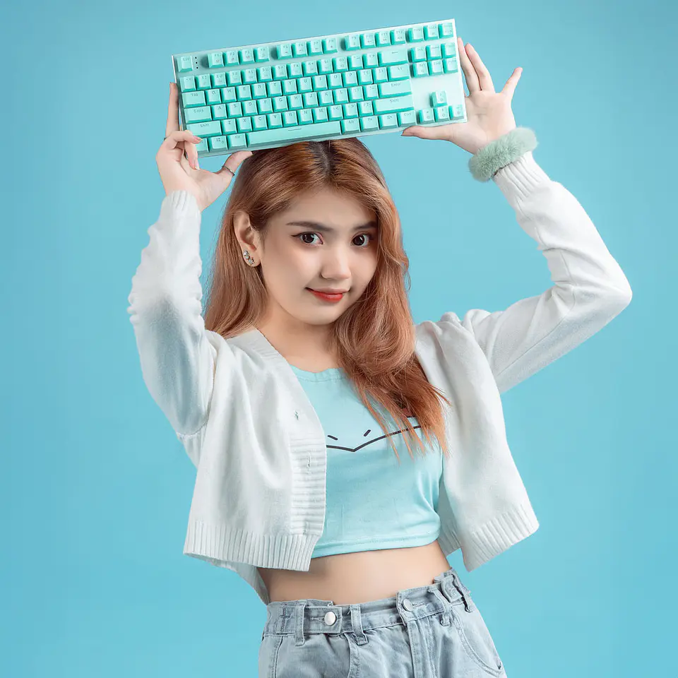 MK856 MAXFIT87 Mint Teclado Mecánico 80% Layout Español 5