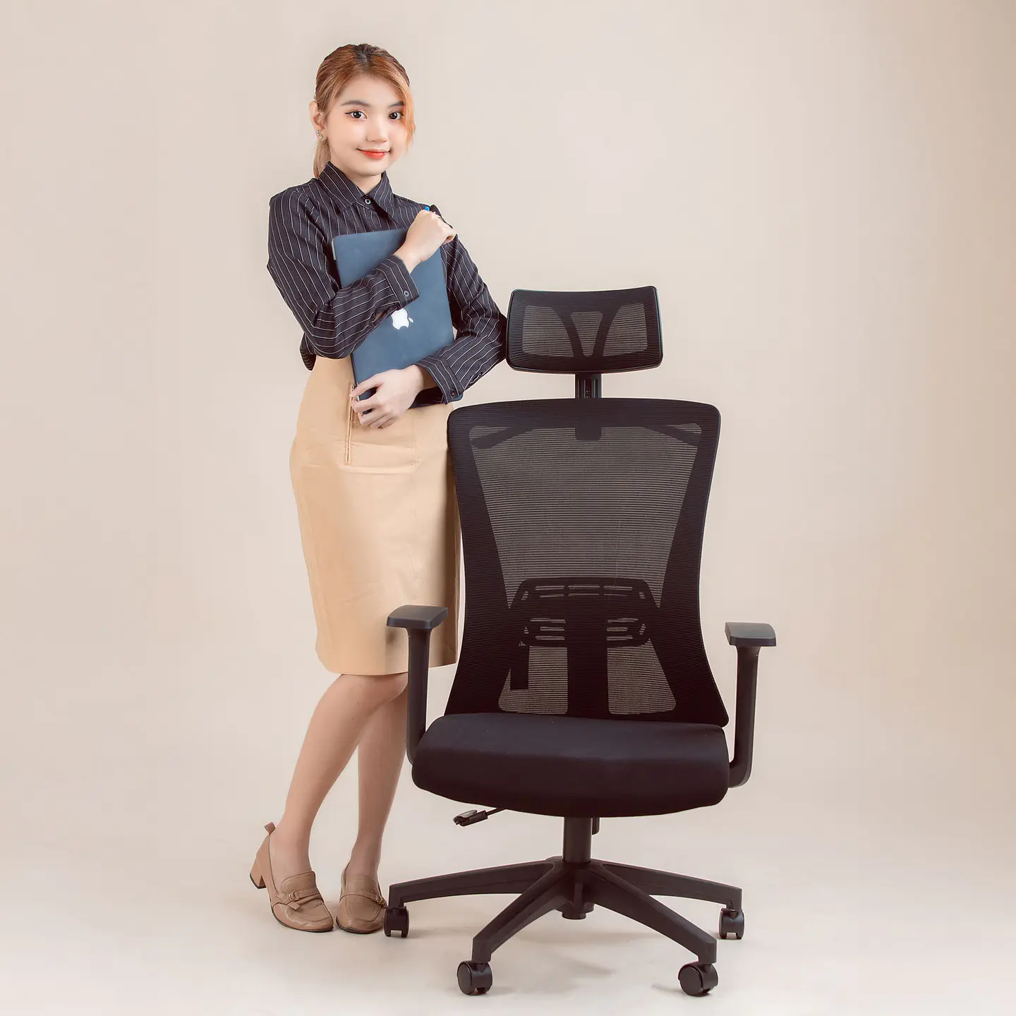 OCA258 Grey Silla ergonómica Oficina 5