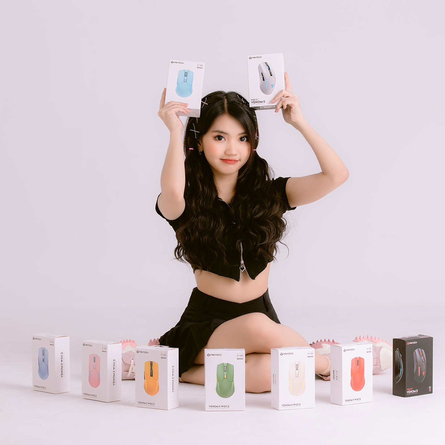 WGC2 VENOM II Black Mouse Inalámbrico 2.400 DPI 8