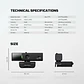 C50 LUMINOUS Black Webcam 2K Cámara Web Quad HD 60 FPS - Miniatura 22